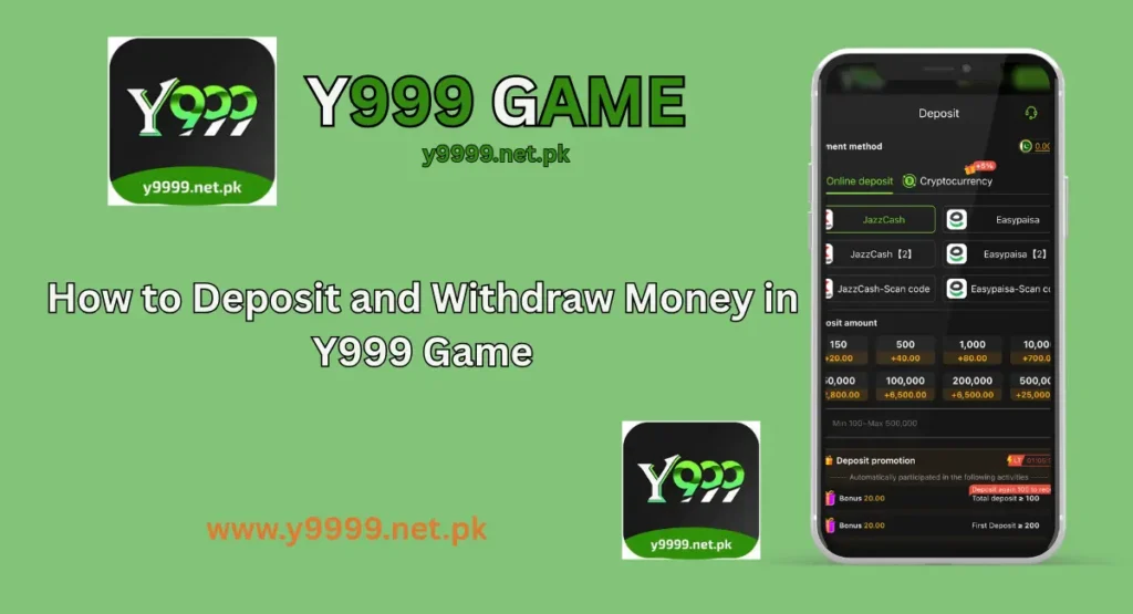 Y999 Game - Deposit and Withdraw Money